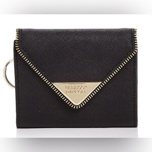 Rebecca Minkoff Molly Metro Saffiano Leather Card Case Wallet Keychain